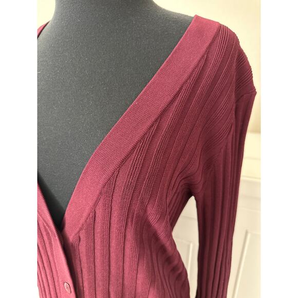 C/MEO COLLECTIVE Women's Deep Purple Knit Sweater Dress / Tunic Sz Large 10 / 12 - Picture 5 of 14